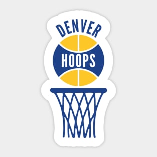 Retro Denver Hoops Logo Sticker